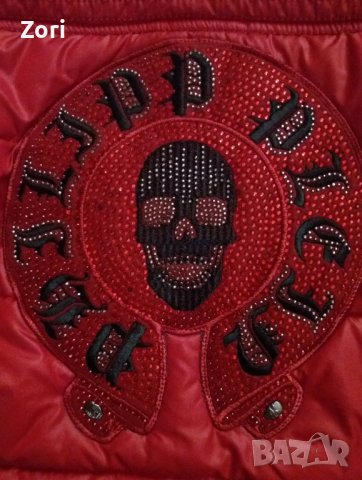 ОРИГИНАЛНО червено яке с подвижна качулка с естествен косъм, снимка 7 - Якета - 42743771