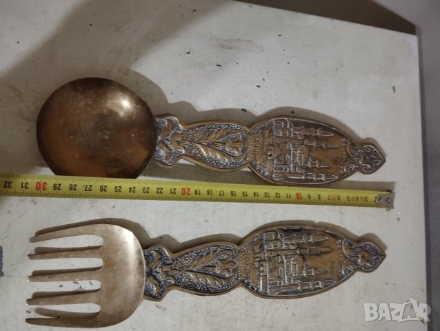 комплект вилица и лъжица за декорация, снимка 2 - Други ценни предмети - 44261488