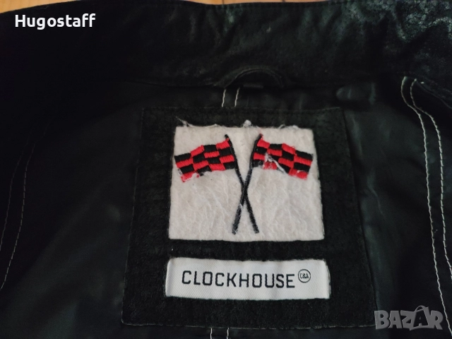 Винтидж Мъжко кожено яке моторджиско Cafe Racer Clockhouse Xl, снимка 6 - Якета - 52859627