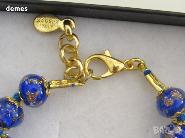 Ръчно изработена гривна от стъкло Мурано, Венеция, снимка 4 - Гривни - 35118514