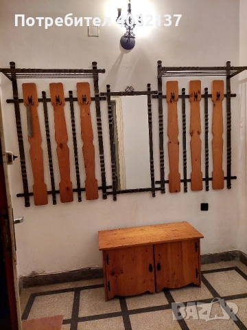 Комплект за антре от ковано желязо и дърво , снимка 2 - Портманта - 53935566