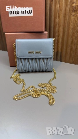 чанта / портмоне miu miu в кутия  от естествена кожа , снимка 8 - Чанти - 52940421