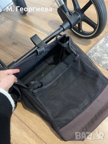 Cybex Priam 3 Platinum Taupe 3 в 1 с черно шаси + кош, дъждобран и подаръци, снимка 10 - Детски колички - 54313550