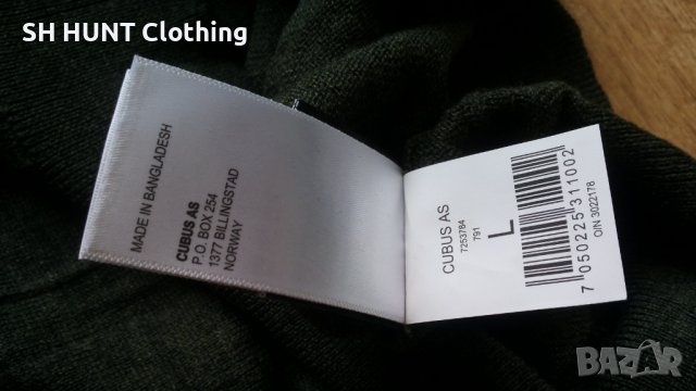 CUBUS AS 100% EXTRA FINE MERINO WOOL размер L за лов риболов туризъм блуза 100% Мерино Вълна - 364, снимка 10 - Блузи - 42785105