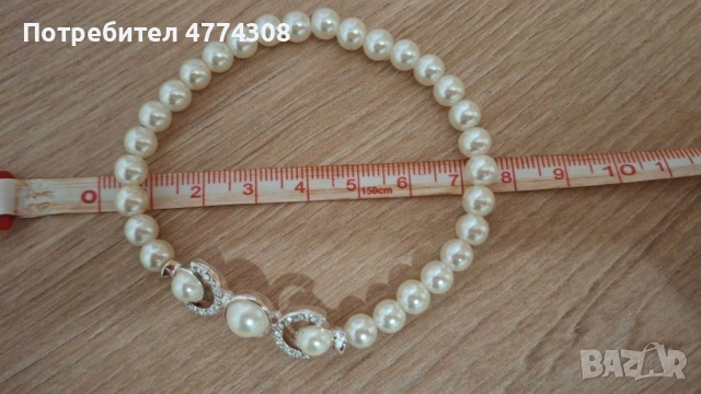 Комплект от перли колие и гривна. , снимка 3 - Колиета, медальони, синджири - 53938910