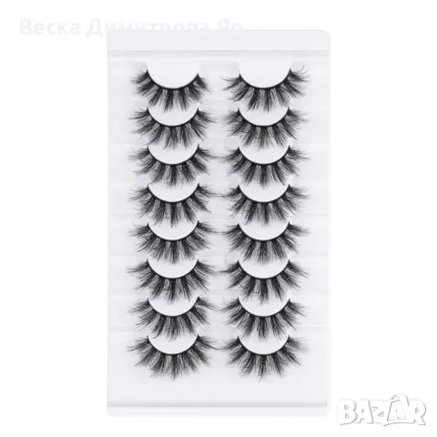 Плътни изкуствени мигли 8 чифта HZS463, снимка 3 - Декоративна козметика - 47669250