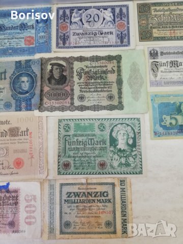 Немски банкноти от 1908г-1923г , снимка 2 - Нумизматика и бонистика - 29820152