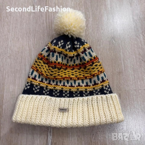 Плетена зимна шапка Burton Walden Fair Isle Beanie с помпон и маншет