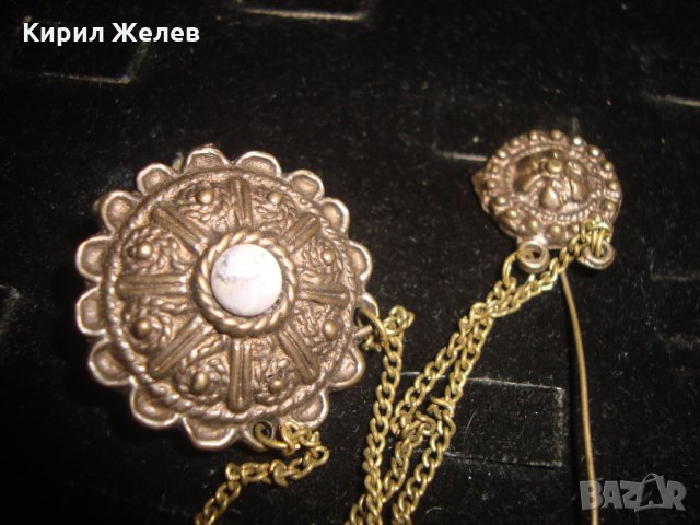 ВЪЗРОЖДЕНСКА ФИЛИГРАННА СКЪПОЦЕННА БРОНЗОВА ЗАБОДКА БРОШКА СТАР НАКИТ БИЖУ МНОГО РЯДКО 11868, снимка 5 - Антикварни и старинни предмети - 30285530