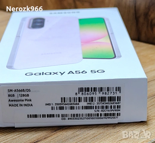 Samsung A56 - 128 GB /8 Ram Розов, снимка 3 - Samsung - 53034175