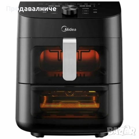 Еър Фрайър 2 в 1 - 11L - Midea MAD1100DADK - С две зони за готвене., снимка 5 - Фритюрници - 54239001
