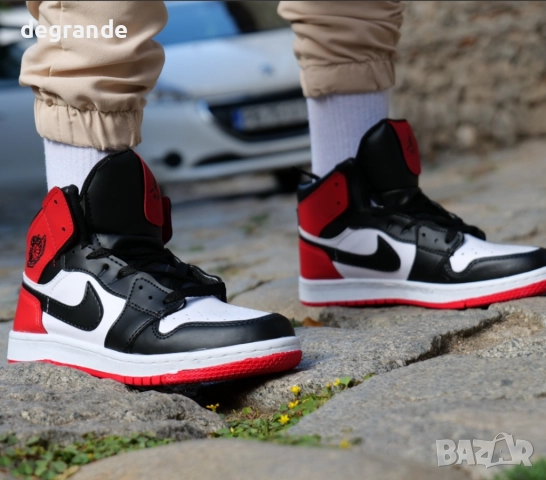 Bисоки Kецове Nike Jordan Бяло черно и червено Размери 36 37 40 41 , снимка 3 - Кецове - 51610954