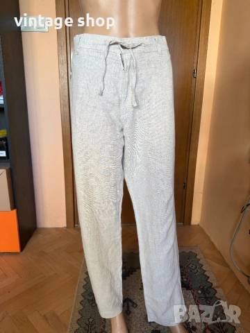Мъжки дълъг панталон ( лен и памук), размер L