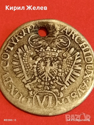 Сребърна монета 6 кройцера 1724г. Карл шести Австрия за КОЛЕКЦИЯ 53001, снимка 13 - Нумизматика и бонистика - 53097531