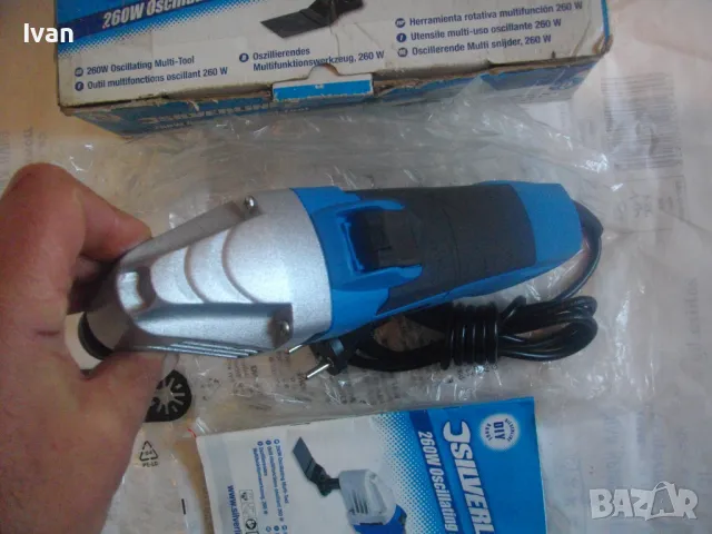 НОВ ИТАЛИАНСКИ ЕЛЕКТРИЧЕСКИ РЕНОВАТОР МУЛТИИНСТРУМЕНТ 260 ВАТА SILVERLINE MULTI-TOOL 243574, снимка 10 - Други инструменти - 48562985