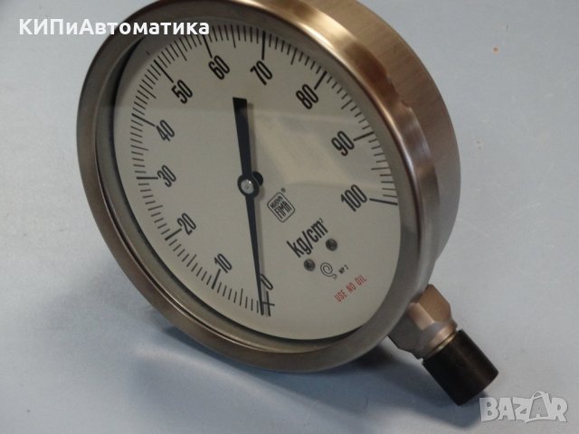 Манометър Nuova Fima Ф 160, 100 bar, снимка 4 - Резервни части за машини - 34450635