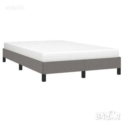 vidaXL Рамка за легло без матрак, тъмносив, 120x190 см, плат, снимка 4 - Спални и легла - 56146810