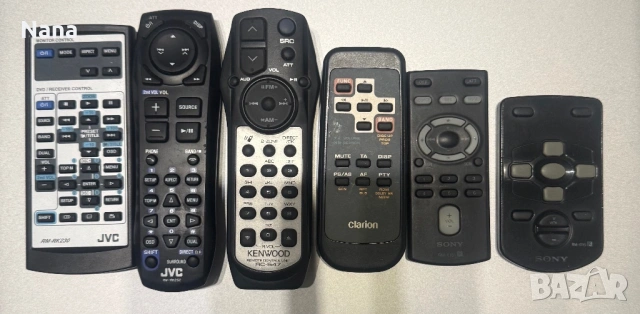 Дистанционни Кар аудио SONY, JVC, KENWOOD, CLARION 10€ за брой, снимка 2 - Радиокасетофони, транзистори - 54182959