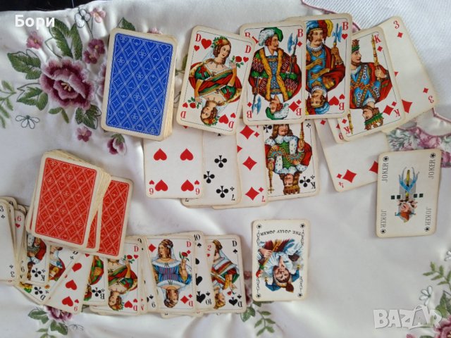 Немски карти две тестета в калъф, снимка 2 - Карти за игра - 39494890