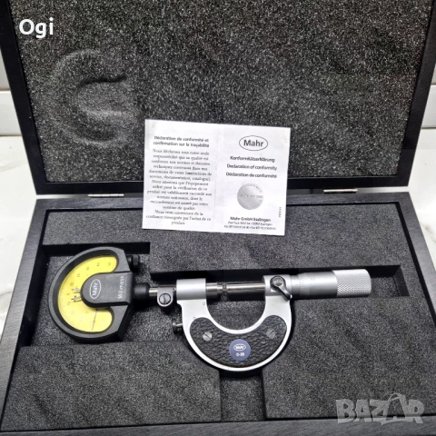 Микрометър MAHR  0-25мм,, снимка 3 - Шублери - 38031953