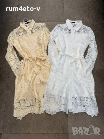 Рокля от едра дантела в 4 цвята, снимка 1