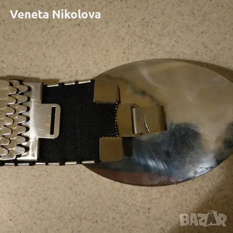 Метален колан с цвят на сребро , снимка 3 - Колани - 48720589