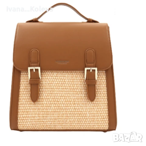 Кокетна дамска раничка, със сламени детайли, снимка 6 - Чанти - 50463797