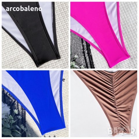 Дамски двуцветен бански костюм от една част, 5цвята, снимка 15 - Бански костюми - 40634279