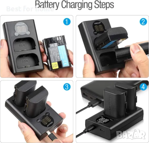 Батерии и зарядно за Canon ENEGON EOS ​LP-E6, снимка 7 - Батерии, зарядни - 47825821