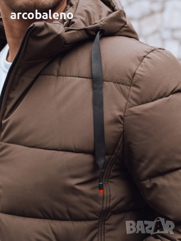 Мъжко зимно ватирано яке с качулка, 4цвята , снимка 17 - Якета - 52259354