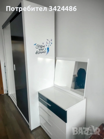 Cпален комплект „Жаклин М“, подматрачна рамка и двулицев матрак, снимка 4 - Спални и легла - 54021119