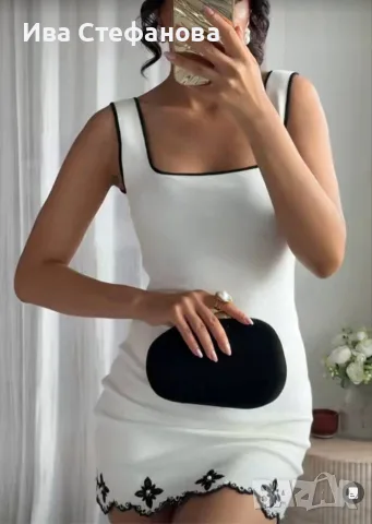 🤍Нова къса бяла еластична парти коктейлна официална рокля zara Zara , снимка 6 - Рокли - 52511916