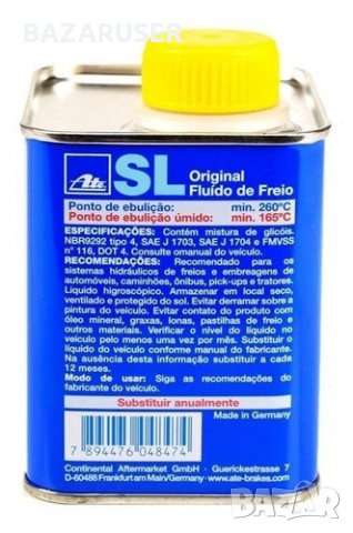 Спирачна течност ATE SL 0.5 L DOT4 / Made in Germany, снимка 3 - Части - 30720379