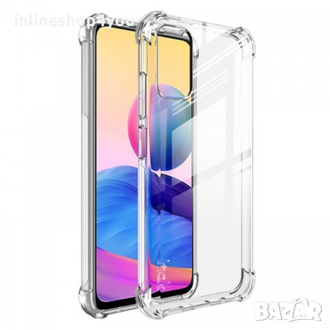 Прозрачен Силиконов Удароустойчив Кейс за Xiaomi Redmi Note 10 5G /Pro, снимка 1