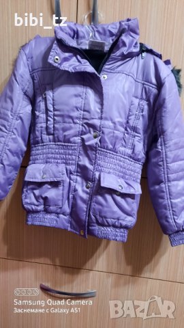 Лилаво зимно яке, снимка 1 - Детски якета и елеци - 31154310