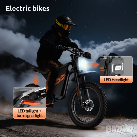 Електрически велосипед Bopzin Q8, 60V/35Ah, 3000W до 60 км/ч, снимка 10 - Велосипеди - 54164901