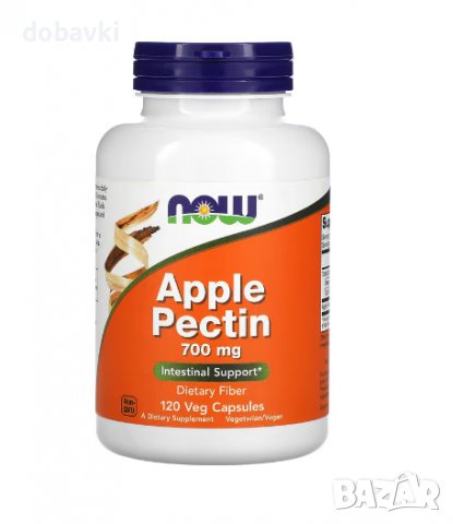 Ябълков пектин - NOW Foods, Apple Pectin, 700 mg, 120 Veg Capsules