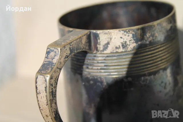 Посребрена халба за бира, снимка 6 - Антикварни и старинни предмети - 48549649