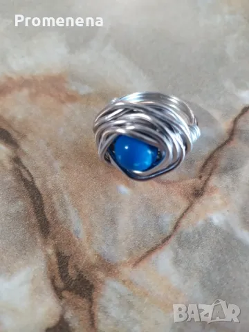 Пръстен с естествен камък, снимка 2 - Пръстени - 47558914