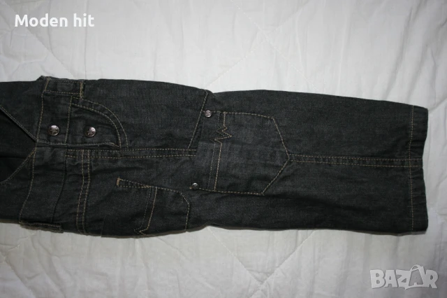 Kitchoun дънков гащеризон с памучна подплата, размер 9-12 м., снимка 11 - Бебешки гащеризони - 50871581