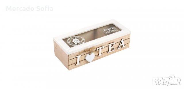 3-местна дървена кутия за чай 