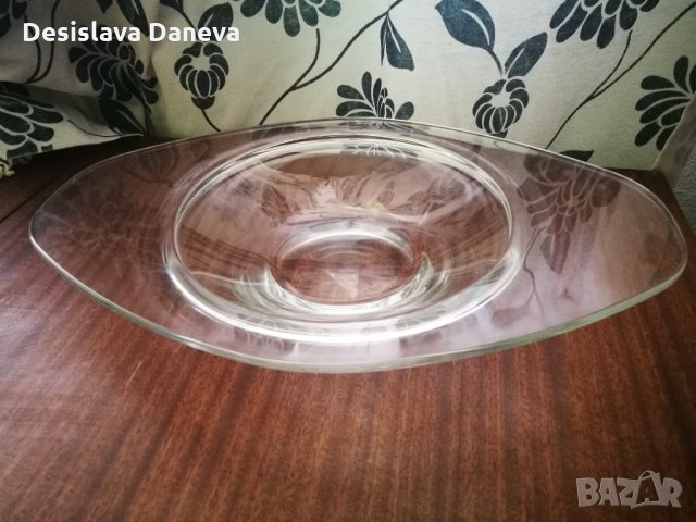 Стъклена фруктиера, интересна купа Ego Italy, снимка 3 - Чинии - 29865119