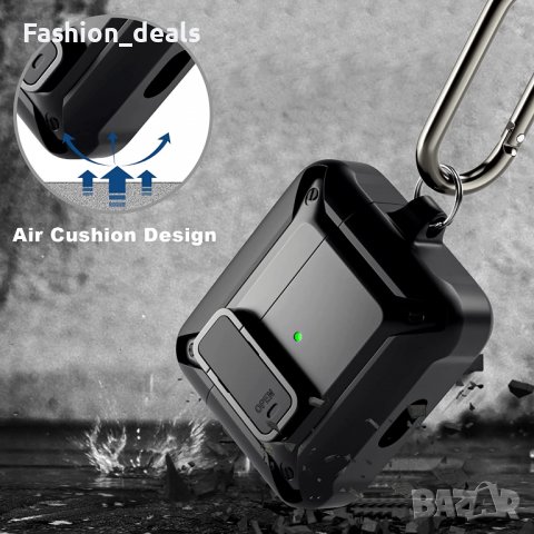 Нов защитен здрав черен калъф кейс за кутия на слушалки Apple Airpods 3 2 1, снимка 5 - Други - 37070034