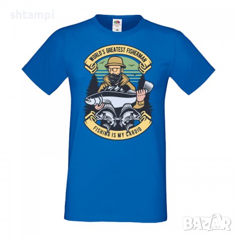 Мъжка тениска World's Greatest Fisherman Рибар,Риболовец,Риба,Изненада,Подарък,Празник , снимка 5 - Тениски - 36812200
