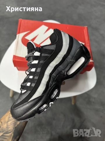 Nike Air Max 95 Essential Black & Smoke Grey, снимка 3 - Маратонки - 56443151