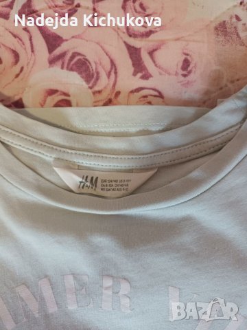 2 тениски къс модел+къси панталони за момиче H&M. Размер 134-140.Трите за 10 лв., снимка 5 - Детски тениски и потници - 40732850