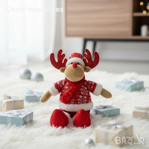 Плюшена коледна фигура Елен Рудолф – уют и празнично настроение у дома. 2 Варианта