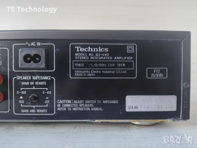 Качествен стерео усилвател TECHNICS SU-V40 Class AA – Безупречен!, снимка 9 - Ресийвъри, усилватели, смесителни пултове - 56536997