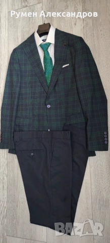 Мъжки костюм за абитуриентски бал  OWEN р-р S = №46 к-кт с риза, снимка 4 - Костюми - 54019834