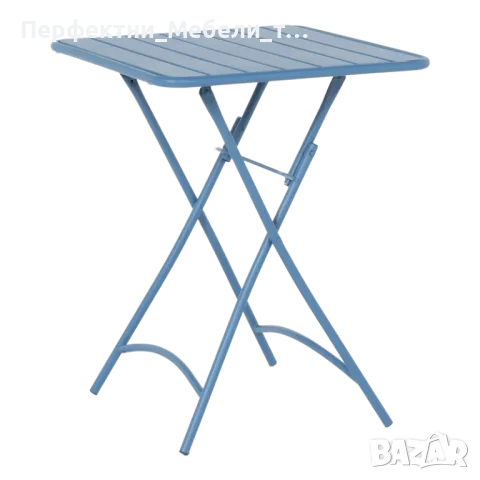 Цветен сгъвам метален столол и маса за балкон,за тераса,за заведение,за кафене-син,жълт,червен цвят, снимка 6 - Градински мебели, декорация  - 50024160